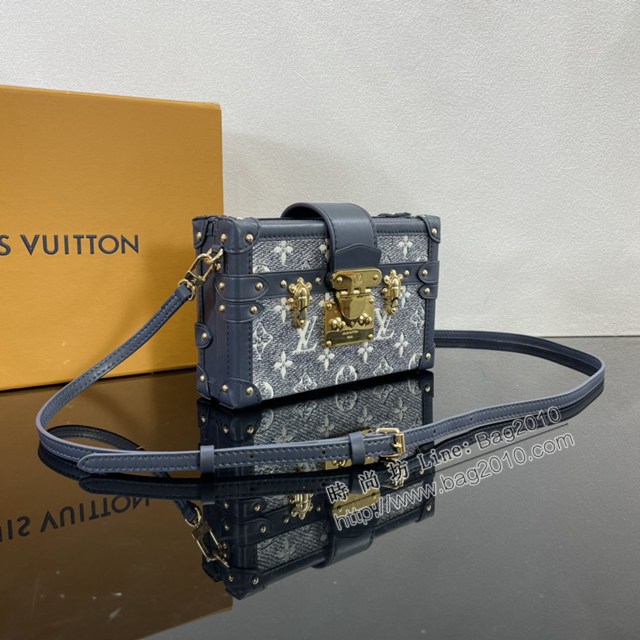 Lv路易威登2023專櫃新款Petit Malle手袋 LV帆布盒子包肩背斜挎包 M22282 ydh5238